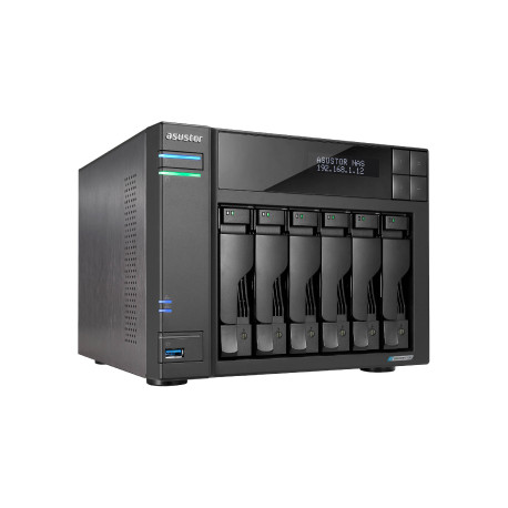 ASUSTOR NAS Lockerstor6 Gen2+ 6x 3.5" 4x M.2 cache 2x 10Gbe Celeron QuadCore N5105 2.9GHz 8GB single