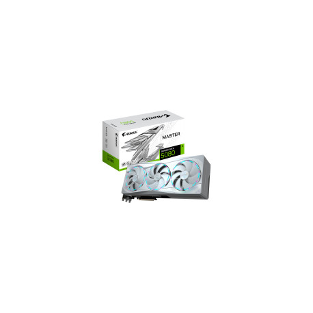 GIGABYTE Video Card NVIDIA GeForce RTX 5080 AORUS MASTER ICE 16G (16GB GDDR7/256bit, PCIe 5.0, 3xDP,