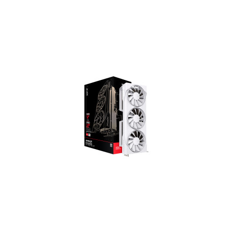 XFX Swift AMD Radeon RX 9070XT White Triple fan Gaming Edition with 16GB GDDR6 HDMI 3xDP, AMD RDNA 4