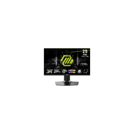 MSI MAG 255PXF, 24.5", Rapid IPS, FHD, 300Hz, AMD FreeSync Premium, HDR Ready, Display Port, HDMI, H