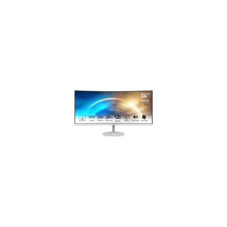 MSI PRO MP341CQW, VA, Curved 34", 3440 x 1440 (UWQHD), 100Hz, 4ms (GTG Min.) / 1ms MPRT, FreeSync, 2