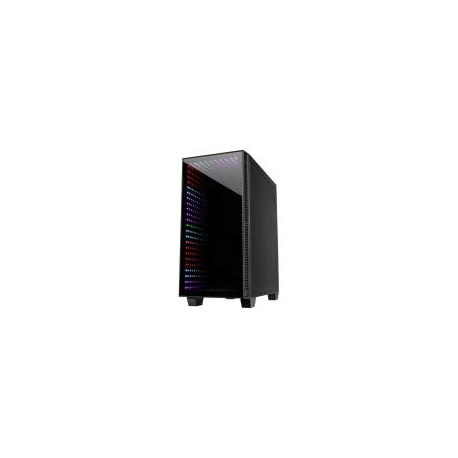 Chassis INTER-TECH X-608 INFINITY MICRO, microATX, RGB, Front and Side Tempered Glass, w/o PSU
