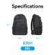 Vention Water-Repellent Laptop Backpack Black, 20L