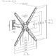 BIT FORCE nagibno-okretni nosač za 13“- 55“ TV, do 25kg (SHIELD WM-55-FM)