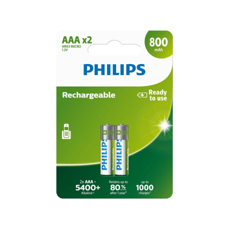 Philips punjive baterije AAA, 2 komada, 800 mAh