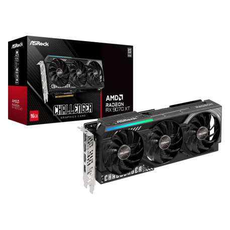 Asrock Radeon RX 9070 XT Challenger 16GB GDDR6, PCIe 5.0x16, 1×HDMI/3×DP