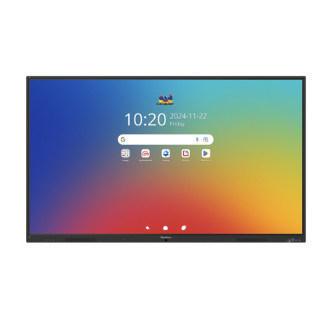 VIEWSONIC 75" 64 Multi touch, 9H, 450nits, 8GB RAM/128GB, Android 16, Black