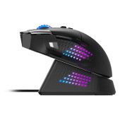 MSI Gaming Mouse VERSA PRO WIRELESS plus MOUSE DOCK PRO, Wireless, PixArt PAW 3395 Optical Sensor, 2