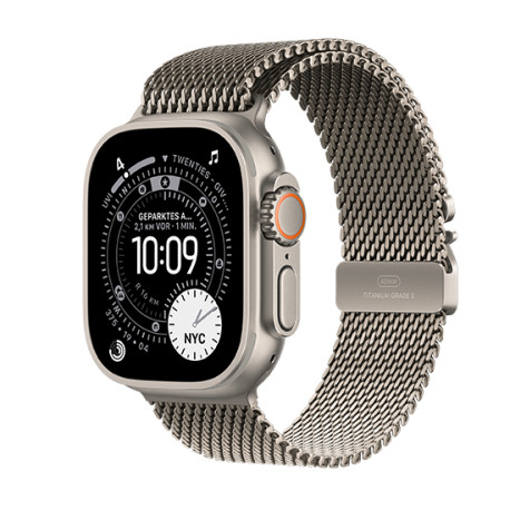 Watch Apple Watch Ultra 3 (2025) 5G 49mm Natural Titanium Case with Natural Titanium Milanese Loop M - Natural
