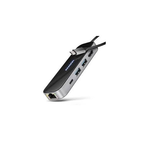 USB HUB AXAGON HMC-6GLN 2xUSB3.2 Gen 2, 1xUSB-C, HDMI, GLAN