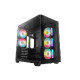 Računalniško ohišje DeepCool CG590U 5F, ATX, Midi-Tower, ARGB, ukrivljeno kaljeno steklo, črno
