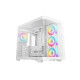 Računalniško ohišje DeepCool CG530U 4F WH, ATX, Midi-Tower, ARGB, ukrivljeno steklo, belo