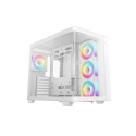 Računalniško ohišje DeepCool CG530U 4F WH, ATX, Midi-Tower, ARGB, ukrivljeno steklo, belo
