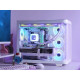 Računalniško ohišje DeepCool CG530U 4F WH, ATX, Midi-Tower, ARGB, ukrivljeno steklo, belo