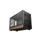 Računalniško ohišje DeepCool CH260 WOOD, Micro-ATX, kaljeno steklo, črno