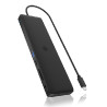 ICY BOX IB-DK2116-C Spajanje USB 3.2 Gen 2 (3.1 Gen 2) Type-C Crno