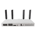 Mikrotik Cloud Router Switch CRS418-8P-8G-2S+5axQ2axQ-RM, 17xG-LAN (8x PoE-out), 2x10G SFP+, IPQ-8072A, RouterOS v7, 1U rackm