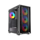 Bit Force VOLTRON ARGB-4 Gaming Midi Tower  ATX kućište bez napajanja, crno
