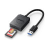 UGREEN čitač memorijskih kartica USB 3.0, TF/SD, 15cm, crni