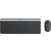 Logitech MK470 Slim bežična tipkovnica+miš, USB, crna (920-009264)