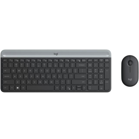 Logitech MK470 Slim bežična tipkovnica+miš, USB, crna (920-009264)