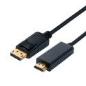 STANDARD DisplayPort kabel, DP v1.2 - UHDTV, M/M, 2.0m, crni