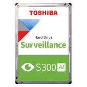 HDD Video Surveillance TOSHIBA S300 AI 8TB CMR, 3.5'', 512MB, 7200RPM, SATA, 64 cameras, 24/7, TBW: