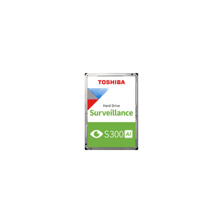 HDD Video Surveillance TOSHIBA S300 AI 8TB CMR, 3.5'', 512MB, 7200RPM, SATA, 64 cameras, 24/7, TBW: