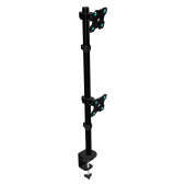 ONKRON Desk Mount for Two Monitors 13 - 34" up to 8 kg, Tilt-Swivel, with Rotation, Black