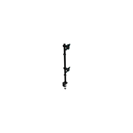 ONKRON Desk Mount for Two Monitors 13 - 34" up to 8 kg, Tilt-Swivel, with Rotation, Black
