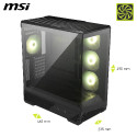 Chassis MAG PANO 130R PZ, ATX, Mid Tower, 4x Pre-installed 12mm ARGB Fan, 460 x 232 x 490 mm, Black