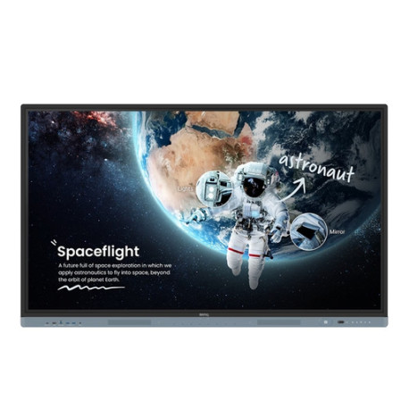 BENQ 65 INCHES WITH WI-FI DONGLE WITH GR 128G INTERACTIVE FLAT PANEL FOR EDUCATION BLACK 9H.F9ATK.DE5