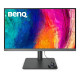 BENQ Monitor -  27”, UHD, 95% P3, 99% sRGB, HDR400, DualView, KVM, USB C(90W, DP Alt mode, USB), Hotkey Puck G2, HDMI, DP, PI