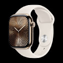 Watch Apple Watch Series 10 GPS + Cellular 46mm Gold Titanium Case with Sport Band M/L - Starlight
