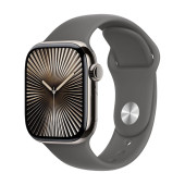 Watch Apple Watch Series 10 GPS + Cellular 46mm Natural Titanium Case with Sport Band M/L - Stone Grey