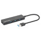 Manhattan Hub 4-Port USB 3.2 Type-A, crni