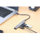 Manhattan Hub 4-Port, 1xUSB 3.0, 3xUSB2.0, sivi