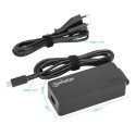 Manhattan punjač za laptop 65W USB-C, crni