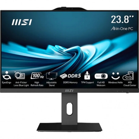 All-in-One Computer MSI PRO AP242P 14M Core i3 / 8 GB RAM / 512 GB SSD / 23.8" FHD / Windows 11 Pro (Black)