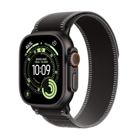 Watch Apple Watch Ultra 3 (2025) 5G 49mm Black Titanium Case with Trail Loop S/M - Black/Charcoal