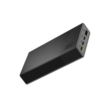 Green Cell GC PowerPlay 20S powerbank 20000mAh 22.5W PD USB-C, 3x USB-C, USB-A, Fast Charging, crni