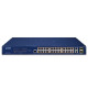 PLANET 24-Port 10/100TX 802.3at PoE +  2-Port Gigabit TP/SFP Combo Managed Ethernet Switch