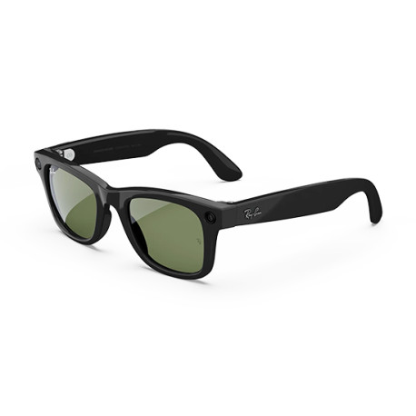 Ray-Ban Meta Wayfarer Gen1 AI Glasses - Shiny Black/G15-Green