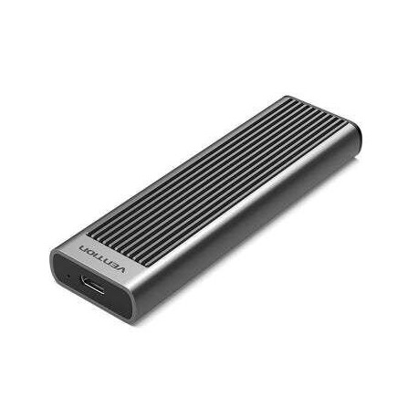Vention M.2 NVMe SSD Enclosure (USB 3.1 Gen 2-C) with Heat Sink Gray Aluminum Alloy Type