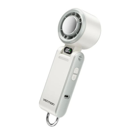 Vention USB 5V Speed (1-100) Adjustable Handheld Foldable High-Speed Cooling Fan White LED Display Type