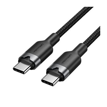 Vention USB 2.0 Type-C Male to Type-C Male 3A Cable 2M Black Aluminum Alloy Type