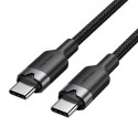 Vention USB 2.0 Type-C Male to Type-C Male 3A Cable 2M Black Aluminum Alloy Type