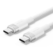 Vention USB 2.0 Type-C Male to Type-C Male 5A Cable 2M White Aluminum Alloy Type