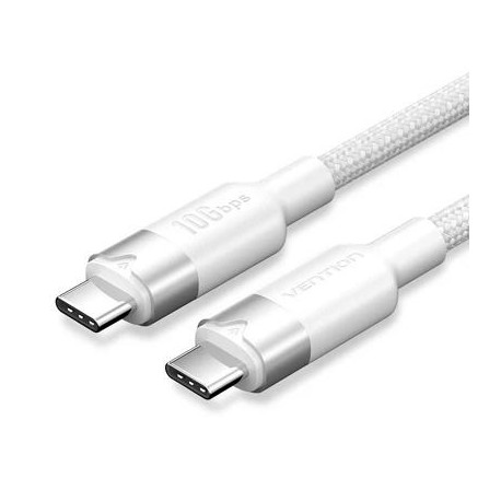Vention USB 3.2 Gen2 C Male to C Male 10Gbps Cable 1M White Aluminum Alloy Type