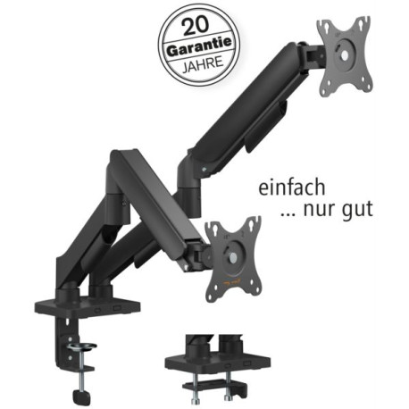 Transmedia Flexible dual monitor mount with spring system